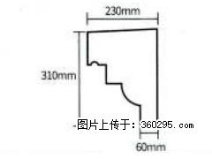 产品分解图型 - 檐口线，型号：SX311-YK-3，规格：230x310mm(3) - 曲靖三象EPS建材 qj.sx311.cc